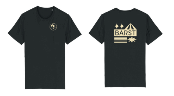SHIRT - ZWART MET LICHTE OPDRUK